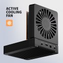 ADSA-M2C22 Stacja dokująca USB4 dla 2x M.2 NVMe SSD z funkcją klonowania dysków bez komputera, z wentylatorem chłodzącym
