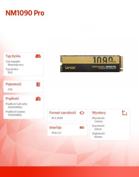 Dysk SSD NM1090 Pro 2TB Gen5 14000/13000