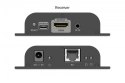 Przedłużacz (extender) po skrętce kat.6 HDMI 4K/60Hz przez IP 1G lub do 120m/200m, max. 253 odbiorniki, sterowanie IR - zestaw (