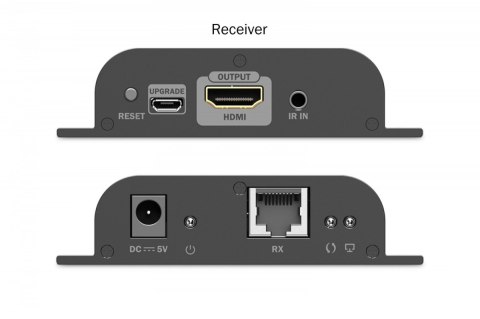 Przedłużacz (extender) po skrętce kat.6 HDMI 4K/60Hz przez IP 1G lub do 120m/200m, max. 253 odbiorniki, sterowanie IR - zestaw (