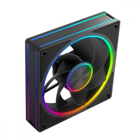 Wentylator VOLCANO LOOP REVERSE ARGB 120 Czarny