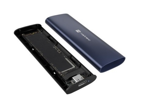 Obudowa SSD zewnętrzna RHINO M.2 NVME USB-C 3.2 steel navy