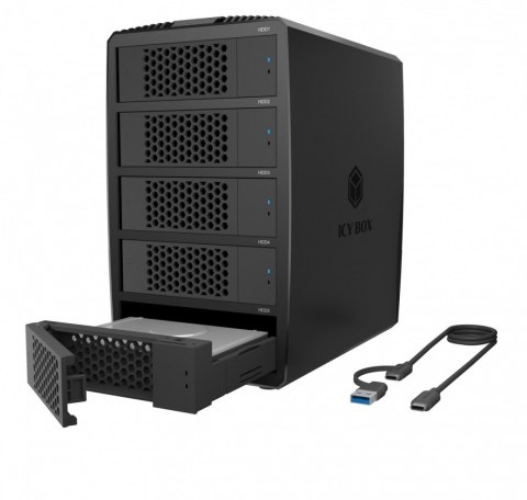 System-RAID dla 5 HDD 2,5"/3,5" SATA, IB-RD3705-CU3 RAID 0,1,10,3,5, Single, Large, Clone