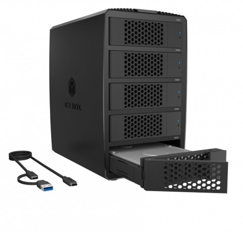 System-RAID dla 5 HDD 2,5"/3,5" SATA, IB-RD3705-CU3 RAID 0,1,10,3,5, Single, Large, Clone