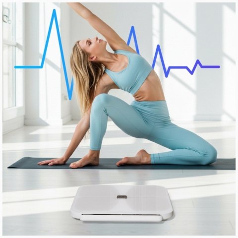 Waga do ciała SS1 bluetooth 5.0 wielofunkcyjna biała
