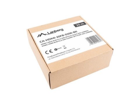 Kabel HDMI M/M v2.0 CA-HDMI-20FB-0200-BK 20m czarny