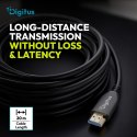 Kabel połączeniowy hybrydowy HDMI AOC | HDMI-A męski-męski | HDMI 2.1 | UHD-2 8K@60Hz | 48Gbps |HDR, eARC, HDCP 2.2, CEC | 20m