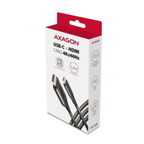 RVC-HI2MC Adapter aktywny USB-C -> HDMI 2.0 4K/60Hz Aluminum, 1.8m kabel