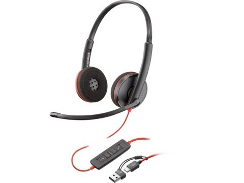 Słuchawki Blackwire 3220 USB-A/C 8X2J9A6 Czarne (Bulk)