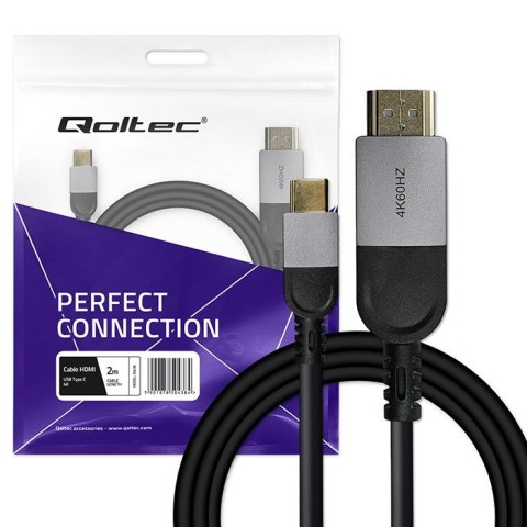 Kabel Adapter USB-C na HDMI high speed 4K | 60Hz | 32AWG | 2m