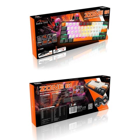 Klawiatura mechaniczna 60% ZONE 61 MT1258 (Przełączniki - RED)