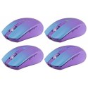 Mysz bezprzewodowa MYSTERY MM-301 RF+BT 1600DPI 6P fioletowa