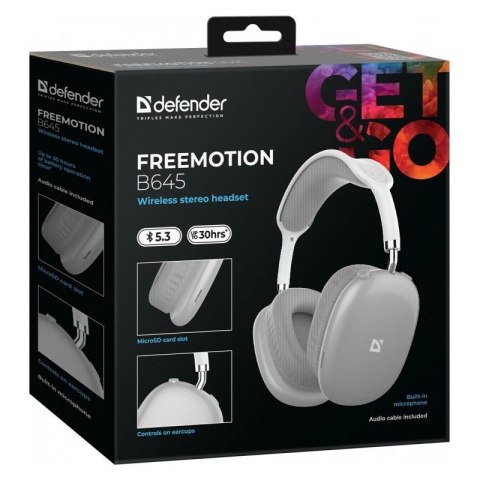 Słuchawki bezprzewodowe nauszne FREEMOTION B645 szare
