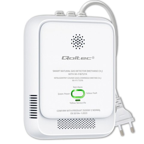 Czujnik wycieku gazu ziemnego | detektor CH4 | NG | Tuya | Wi-Fi | alarm 85dB | LED