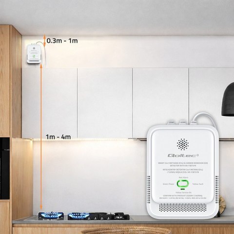 Czujnik wycieku gazu ziemnego i tlenku węgla (czadu) | Tuya | Wi-Fi | alarm 85dB | LED