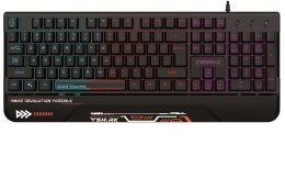 Klawiatura pełnowymiarowa RGB dla graczy SHARK wbudowana podkładka pod nadgarstki, wodoodporna konstrukcja