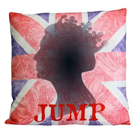 CUSCINI LETTERARI - Copricuscino in Juta lavata / Cotton pillow case JUMP - Size 40x40cm CUSCINI LETTERARI - Copricuscino in Juta lavata / Cotton pillow case JUMP - Size 40x40cm