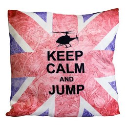 CUSCINI LETTERARI - Copricuscino in Juta lavata / Cotton pillow case KEEP CALM AND JUMP - Size 40x40cm