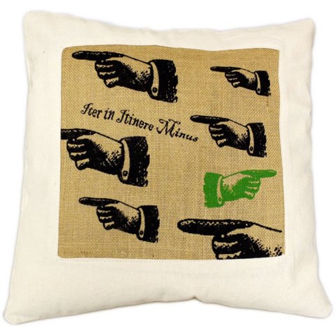 CUSCINI LETTERARI - Copricuscino in Juta lavata / Cotton pillow case e Juta lavata ITER IN ITINERE MINUS - Size 40x40cm CUSCINI LETTERARI - Copricuscino in Juta lavata / Cotton pillow case e Juta lavata ITER IN ITINERE MINUS - Size 40x40cm