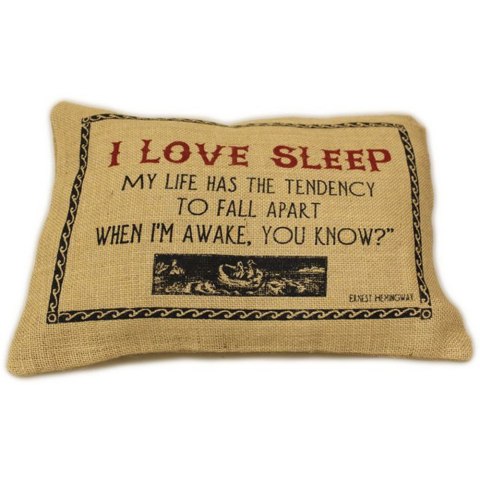 CUSCINI LETTERARI - Copricuscino in Juta lavata / Juta washed pillow case LOVE SLEEP - Size 38x25cm CUSCINI LETTERARI - Copricuscino in Juta lavata / Juta washed pillow case LOVE SLEEP - Size 38x25cm